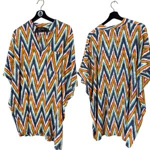 Vibrant Zigzag Patterned Blouse